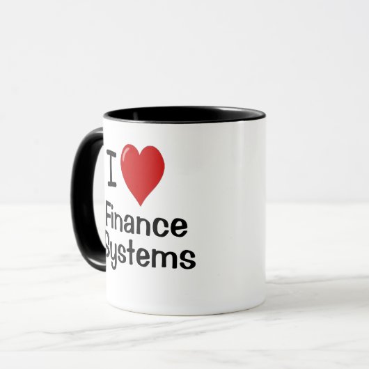Mug I Love Finance Systems Responsable Comptable Devis (Devant gauche)