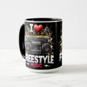 Mug I Love Freestyle Music (Devant gauche)
