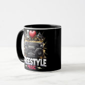 Mug I Love Freestyle Music (Devant gauche)