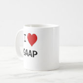 Mug I Love GAAP - I Heart GAAP - Funny GAAP (Devant gauche)