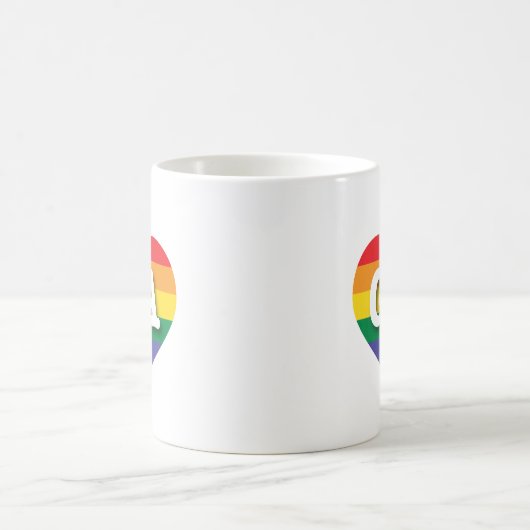 Mug I Love Georgia Rainbow Heart (Centre)