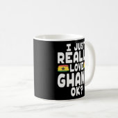 Mug I Love Ghana Ok - Drapeau ghanéen (Devant droit)