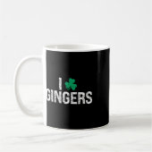 Mug I Love Gingers Redhead Shamrock Clover St. Patrick (Gauche)
