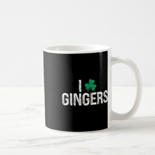 Mug I Love Gingers Redhead Shamrock Clover St. Patrick (Droite)