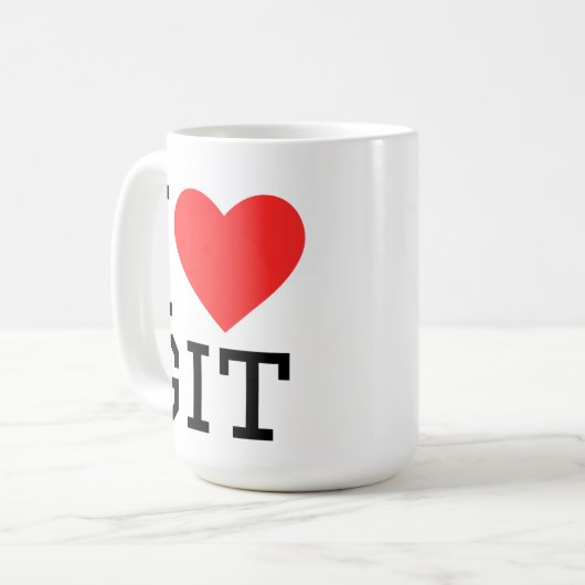 Mug I love git (Devant gauche)