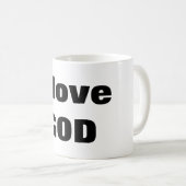 Mug I love GOD (Devant droit)