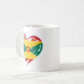 Mug I Love Grenade - Grenade Drapeau Forme de coeur (Devant gauche)
