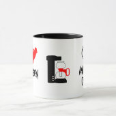 Mug I Love Halloween et café noir personnalisable (Centre)