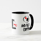 Mug I Love Halloween et café noir personnalisable (Devant droit)