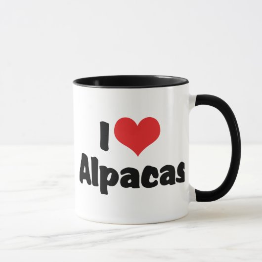 Mug I Love Heart Alpacas (Droite)