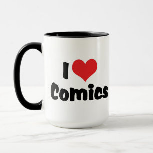 Mug I Love Heart Comics - Comic Book Lover