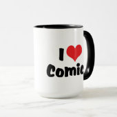 Mug I Love Heart Comics - Comic Book Lover (Devant droit)