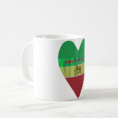 Mug I Love Heart Ethiopie : Drapeau Art Motif (Devant gauche)