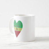 Mug I Love Heart Ethiopie : Drapeau Art Motif (Devant gauche)