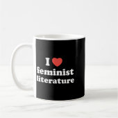 Mug I Love Heart Feminist Literature  (Gauche)