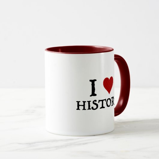 Mug I Love (Heart) History (Devant droit)