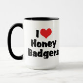 Mug I Love Heart Honey Badgers (Gauche)
