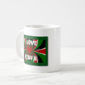 Mug I Love Heart Kenya : Dynamic Flag Art (Devant gauche)