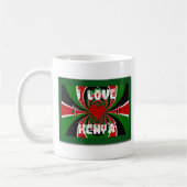 Mug I Love Heart Kenya : Dynamic Flag Art (Gauche)
