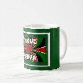 Mug I Love Heart Kenya : Dynamic Flag Art (Devant droit)