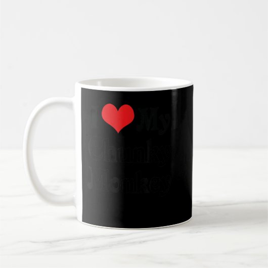 Mug I Love Heart My Chunky Monkey - Petit ami Girlfrie (Gauche)