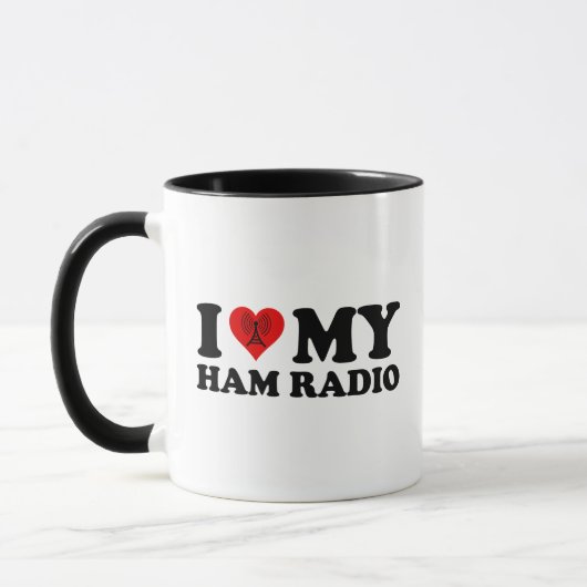 Mug I Love (Heart) My Ham Radio (Gauche)