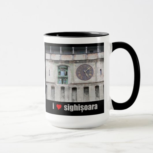 Mug I Love / Heart Sighisoara (Roumanie) / Clock Tower (Droite)