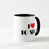 Mug I Love Heart To Shop - Shopping Mall Lover (Devant droit)