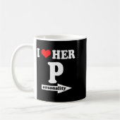 Mug I Love Her Ity Funny Valentine's Day Couple Matchi (Gauche)