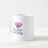 Mug I Love Hillary Clinton pour le président américain (Devant gauche)