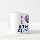Mug I Love Hillary Clinton pour le président américain (Devant gauche)