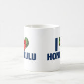 Mug I Love Honolulu Cute Hawaiian Hibiscus Flower (Centre)
