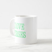 Mug I Love Horses Pale Green (Devant gauche)