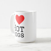 Mug I love hot dogs (Devant gauche)