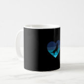 Mug I Love Howling Wolves Retro Heart (Devant gauche)