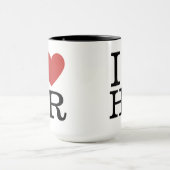 Mug I ❤️ Love HR (Département RH) (Centre)