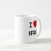 Mug I Love IFRS Normes comptables financières (Devant droit)