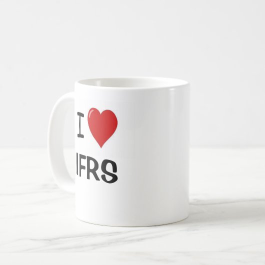 Mug I Love IFRS Normes comptables financières (Devant gauche)
