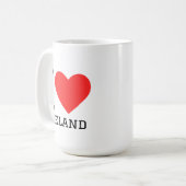 Mug I love Ireland square sticker (Devant gauche)