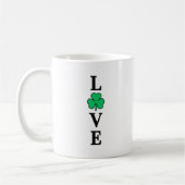 Mug I Love Irlande Shamrock Clover Leaf Simple Elegant (Gauche)