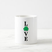 Mug I Love Irlande Shamrock Clover Leaf Simple Elegant (Centre)