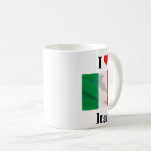 Mug I Love Italie - Carte du drapeau (Devant droit)