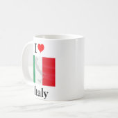 Mug I Love Italie - Carte du drapeau (Devant gauche)