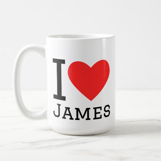 Mug I love james (Gauche)