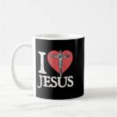Mug I Love Jesus Retro Christian Religious For Men Wom (Gauche)