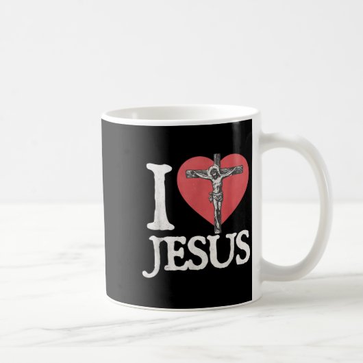 Mug I Love Jesus Retro Christian Religious For Men Wom (Droite)