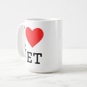 Mug I love jet (Devant gauche)