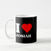 Mug I Love Josiah I Heart Josiah Name Y2k Valentines D (Gauche)