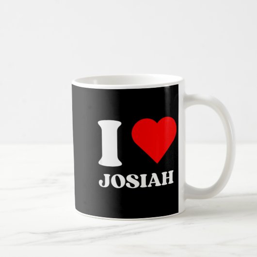 Mug I Love Josiah I Heart Josiah Name Y2k Valentines D (Droite)