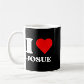 Mug I Love Josue I Heart Josue Name Y2k Valentines Day (Gauche)